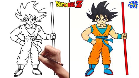 goku drawing|How to draw Goku from Dragon Ball Z – full body.